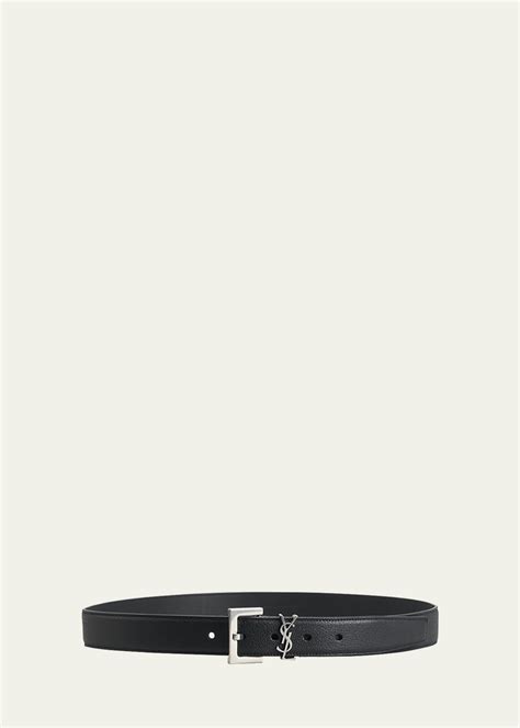 Saint Laurent YSL Cintura Box Leather Belt 